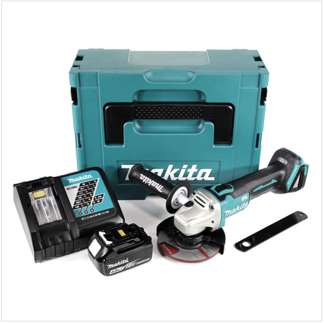 Makita DGA 504 RM1J Akku Winkelschleifer 18 V 125mm Brushless + 1x Akku 4,0Ah + Ladegerät + Makpac - Toolbrothers