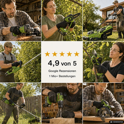 Procraft PCA32-BB Akku Handkreissäge 20 V 165 mm Brushless + 1x Akku 4,0 Ah + Ladegerät