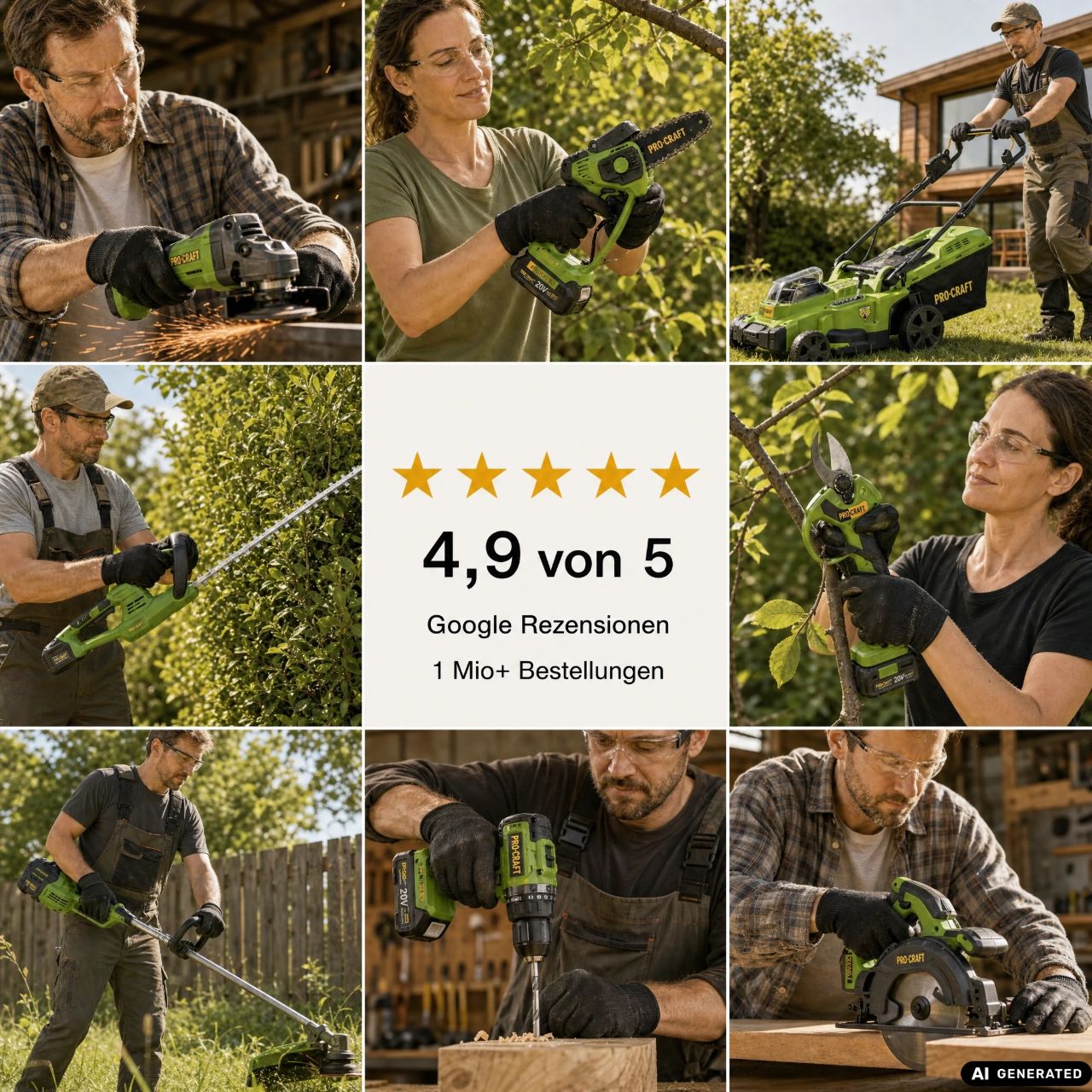 Procraft LL20bb Akku LED Strahler 20 V 500 lm Solo - ohne Akku, ohne Ladegerät