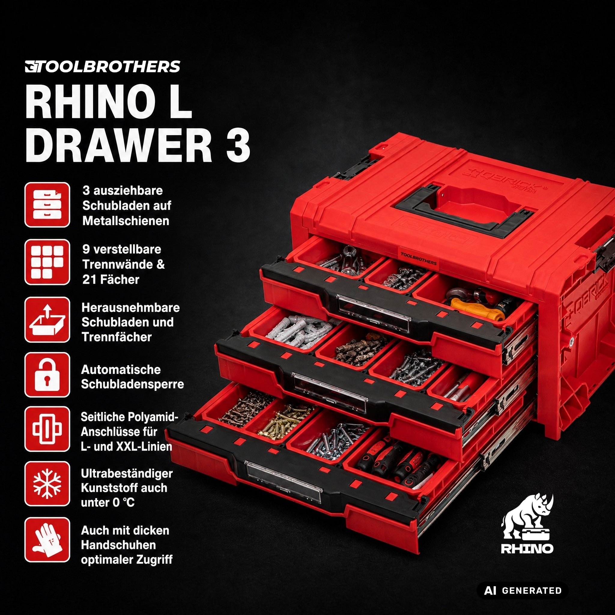 Toolbrothers RHINO Adventskalender 2026 - LIMITED RED MILWAUKEE EDITION