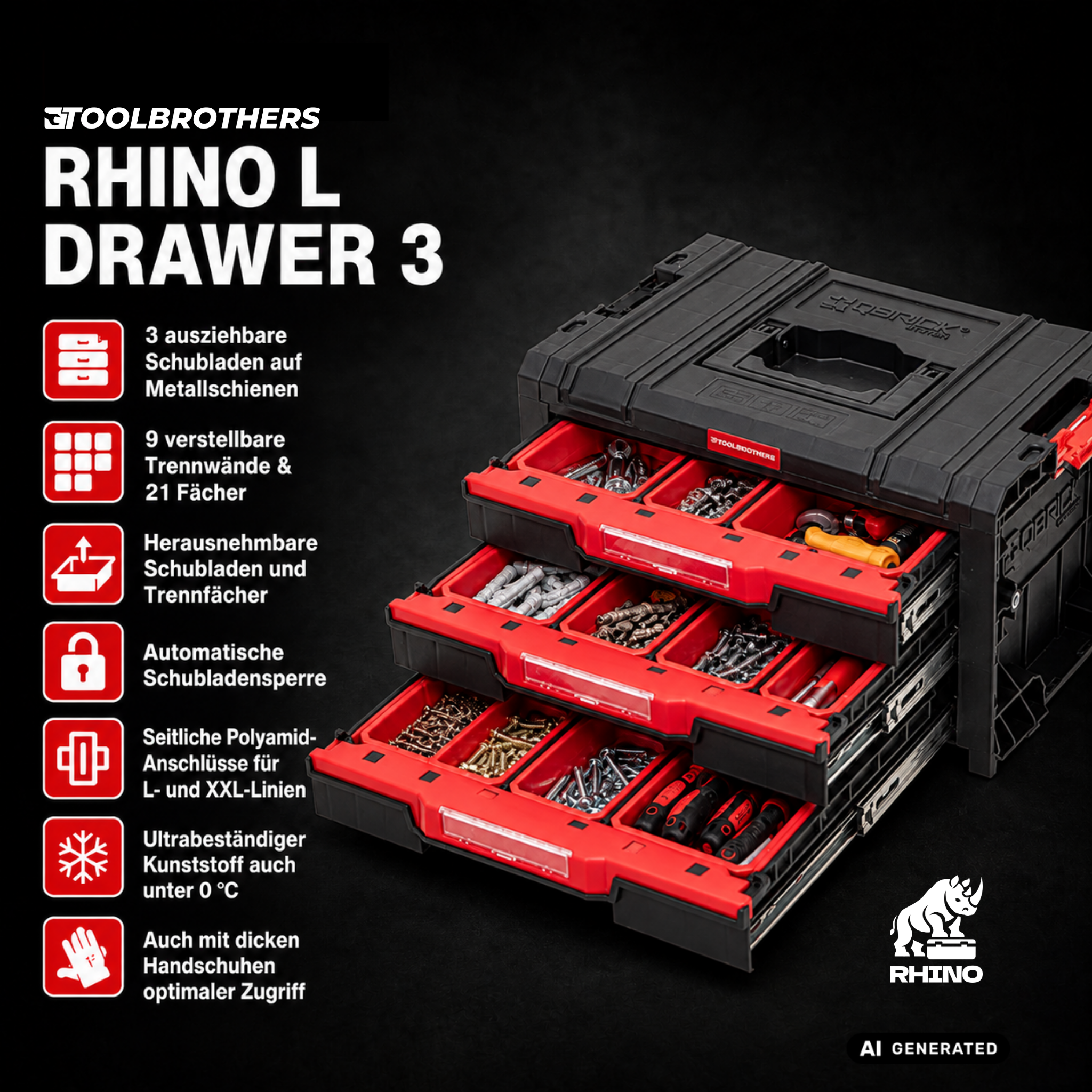 Toolbrothers RHINO Adventskalender 2026 - LIMITED BLACK MILWAUKEE EDITION